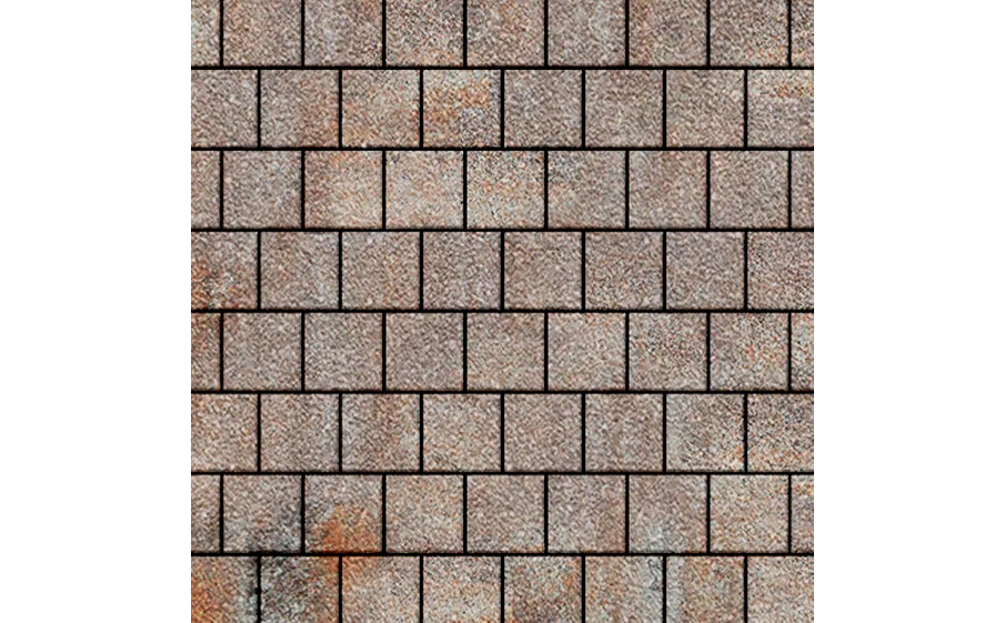 Плитка тротуарная SteinRus Армор В.2.К.8, Native, ColorMix Берилл, 100*100*80 мм