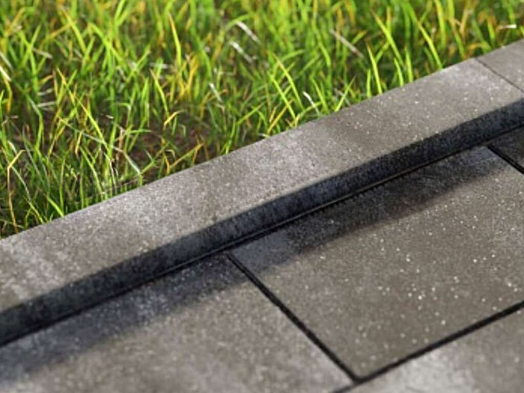 Тротуарный бордюр садовый Steingot, Колормикс, Графитовый камень (Stein Black), 1000*200*80 мм