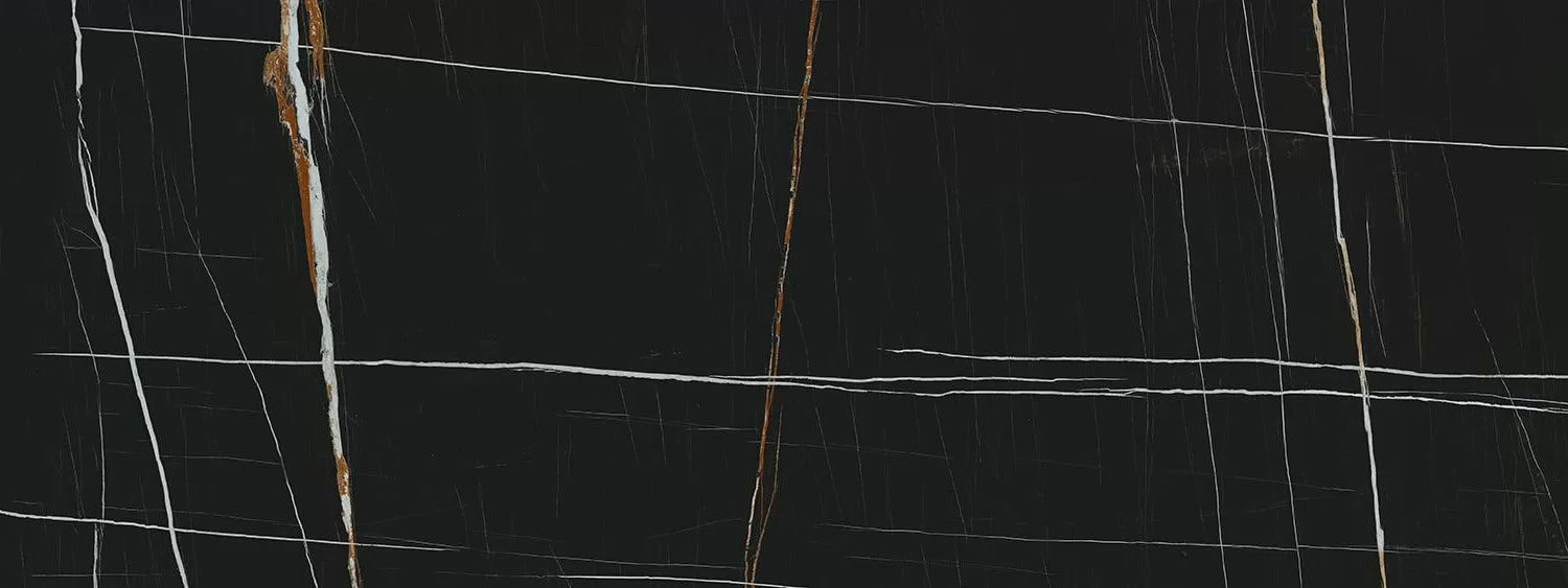 Керамогранит KERAMA MARAZZI Сахара Блэк черный лаппатированный обрезной, 3200*1195*11 мм
