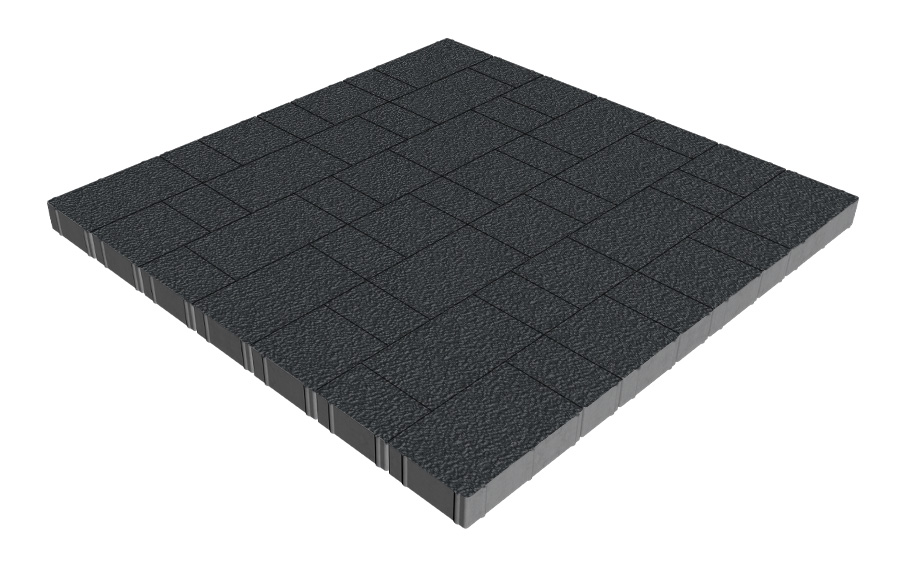 Плитка тротуарная SteinRus Новый город Лион Б.9.Псм.6, Native, черный, толщина 60 мм