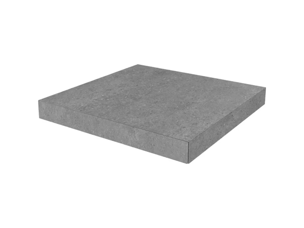 Ступень угловая клееная KERAMA MARAZZI Фондамента серый необрезная, 330*330*9 мм