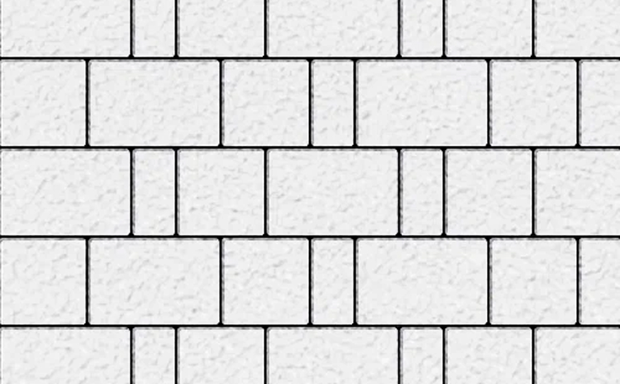 Плитка тротуарная SteinRus Бергамо А.6.Псм.4, Antico, белый, толщина 40 мм
