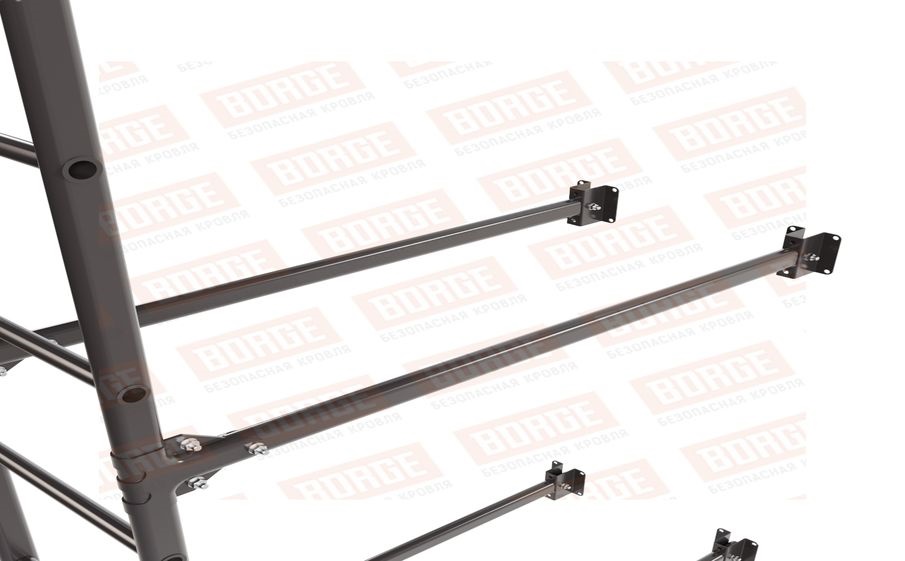 Лестница фасадная Borge (нижняя секция) оцинкованная RAL 8019, 1,8 м