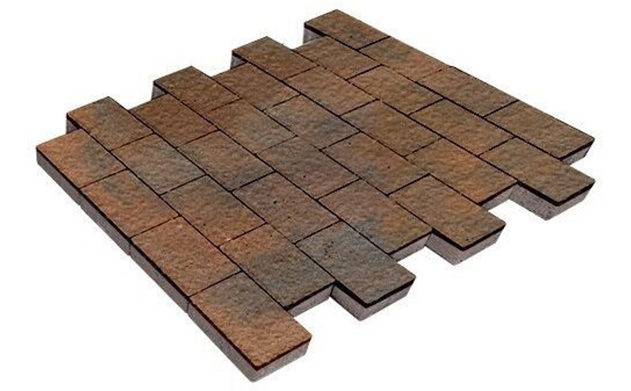 Плитка тротуарная SteinRus Севилья В.8.П.8, Old-age, ColorMix Штайнрус, 300*150*80 мм