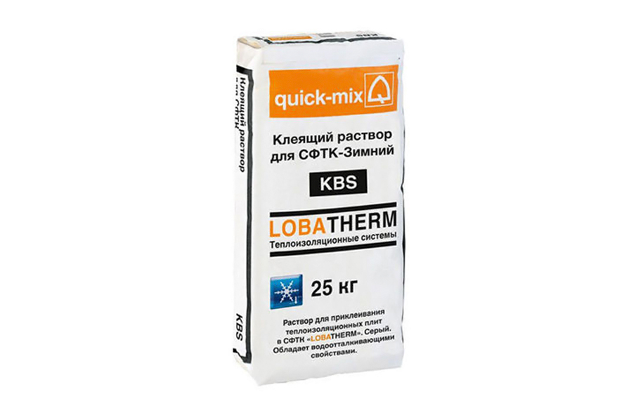 Клеящий раствор quick-mix KBS для СФТК зимний, 25 кг