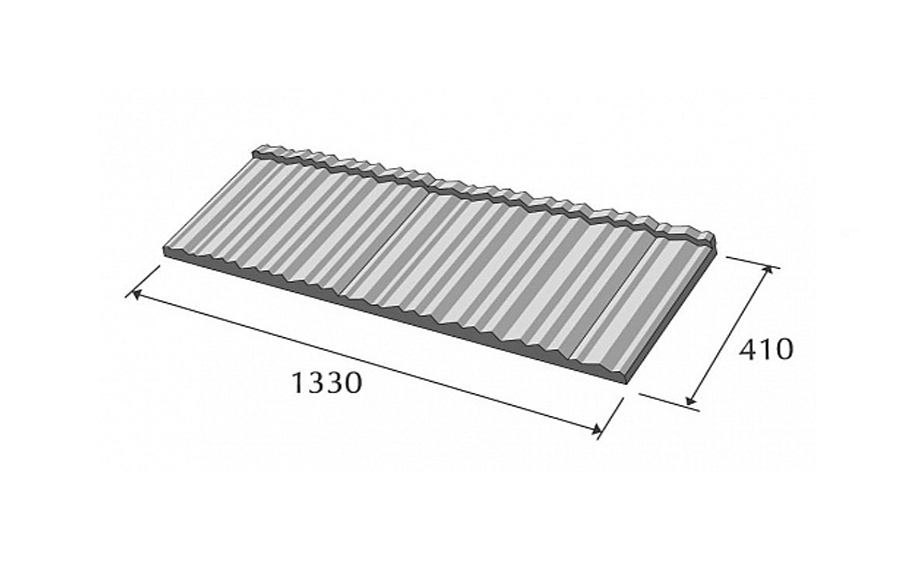 Композитная черепица рядовая Metrotile Shake Terracotta