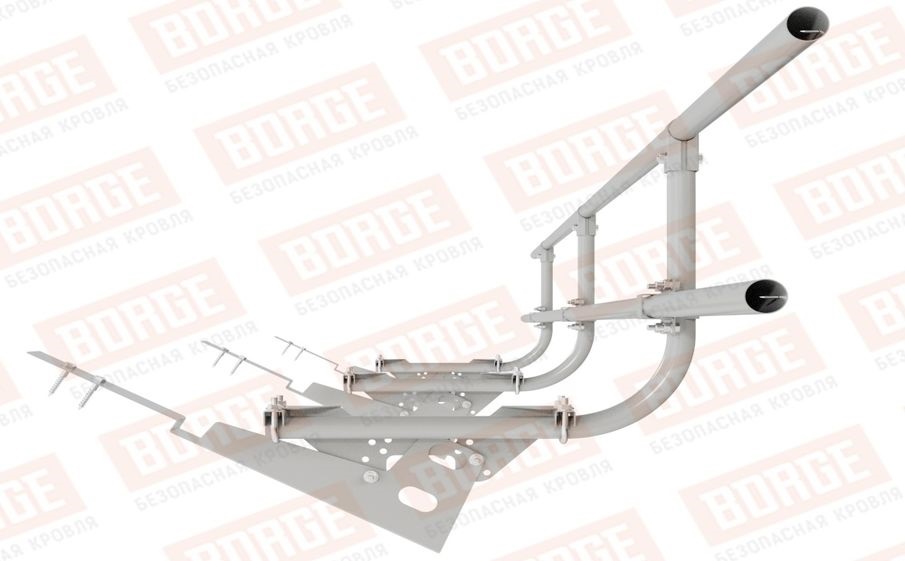 Кровельное ограждение Borge для черепичной кровли оцинкованное RAL 9006, 300*60 см