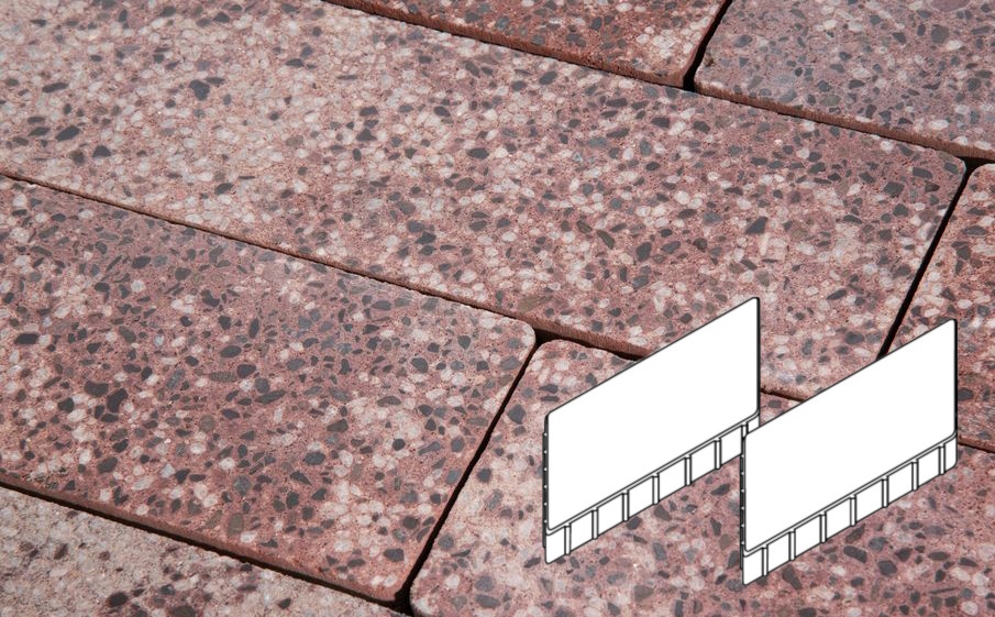 Плитка тротуарная Готика, Granite FINO, Плита AI Б.7.Ф.8, Сансет, 700*500*80 мм