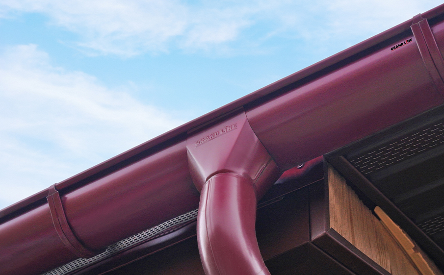 Водосточная система Grand Line Rooftop dRain PU 125/90 мм, RAL 3005