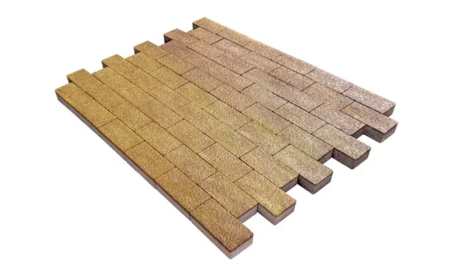 Плитка тротуарная SteinRus Прямоугольник А.6.П.4 Native, ColorMix Брайс, 200*100*40 мм