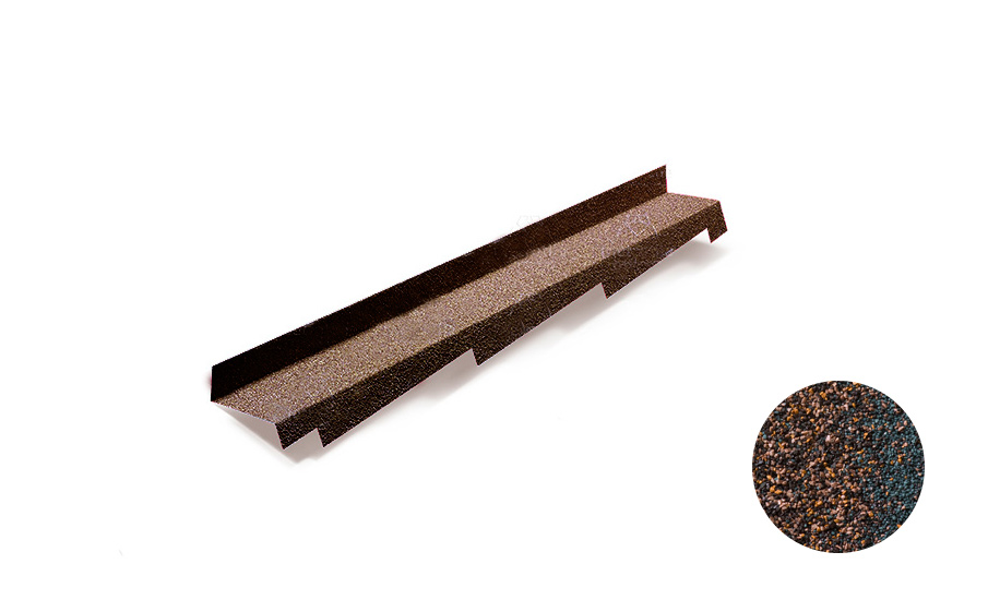 Боковое примыкание правое Metrotile, Coffee grey