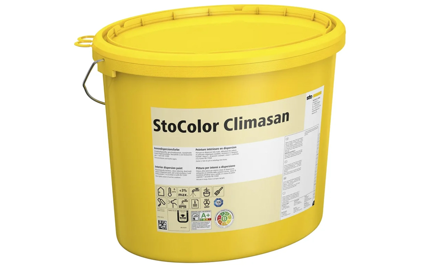 Интерьерная матовая краска StoColor Climasan weiss, белая, 15 л