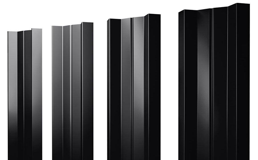 Штакетник М-образный А Drap  RAL 9005 черный