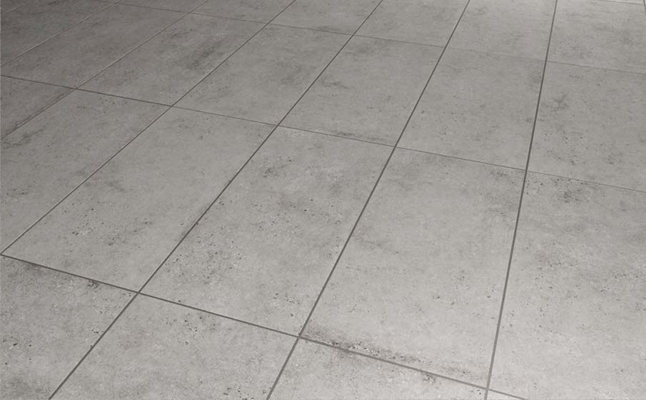 Клинкерная крупноформатная напольная плитка Stroeher Gravel Blend 962 grey 800x400x20 мм