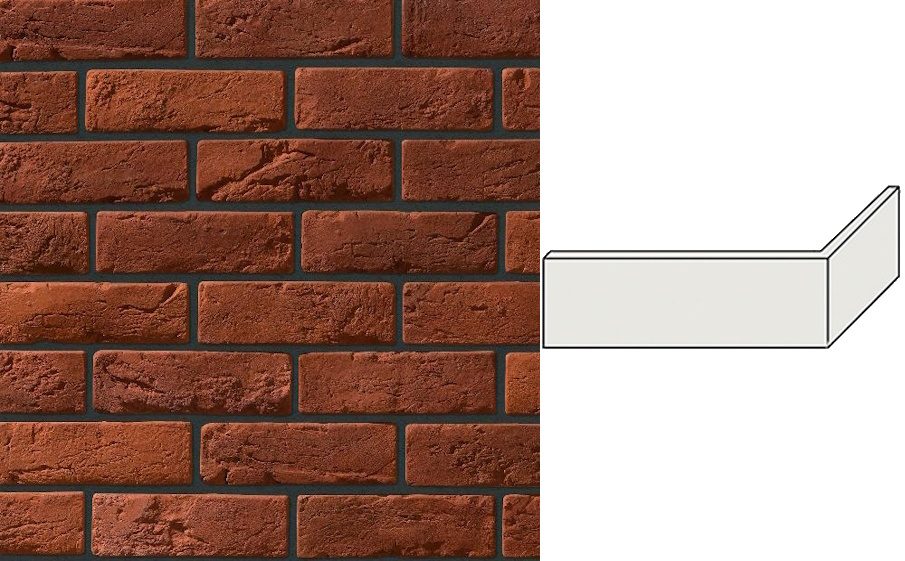 Декоративный кирпич Leonardo Stone угловой элемент Лион 190/90*65*13 мм 776