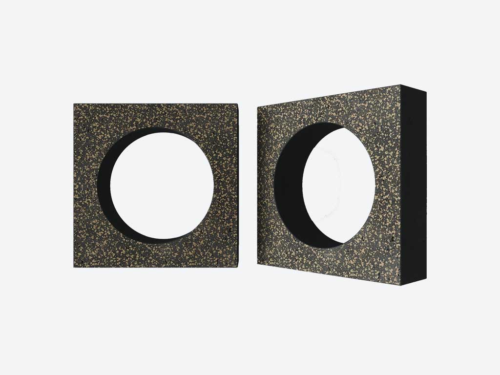 Декоративный бриз-блок Mesterra Кобого / Cobogo 0102, черный LUX, 250*250 мм
