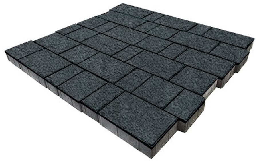 Плитка тротуарная SteinRus New City Street В.8.Псм.8 Native, черный, толщина 80 мм