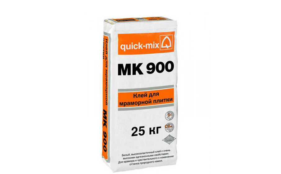 Плиточный клей для мрамора и природного камня quick-mix MK900, 25 кг