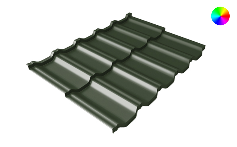 Металлочерепица модульная GRAND LINE Kvinta Uno GreenCoat Pural