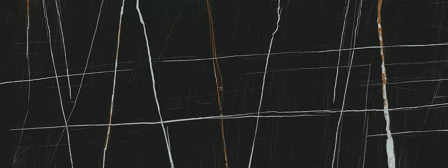 Керамогранит KERAMA MARAZZI Сахара Блэк черный лаппатированный обрезной, 3200*1195*11 мм