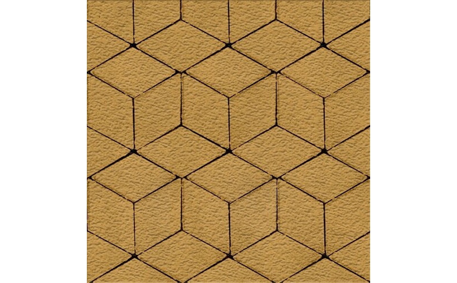 Плитка тротуарная SteinRus Полярная звезда Б.5.Ф.8, Old-age, желтый, 250*150*60 мм