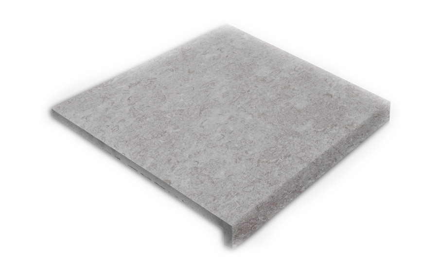 Клинкерная ступень с прямым носиком Gres Aragon Stone Gris, 330*325*18(40) мм