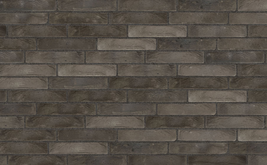 Кирпич облицовочный ручной формовки Terca Carbon Black Iluzo (Zwart Iluzo), 238*88*48 мм