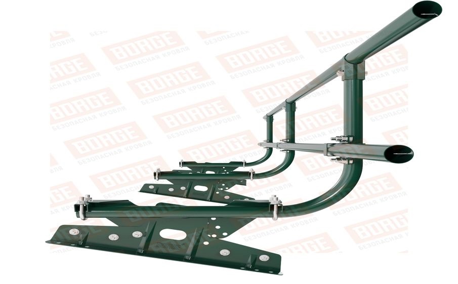 Кровельное ограждение Borge для фальцевой кровли оцинкованное RAL 6005, 300*60 см