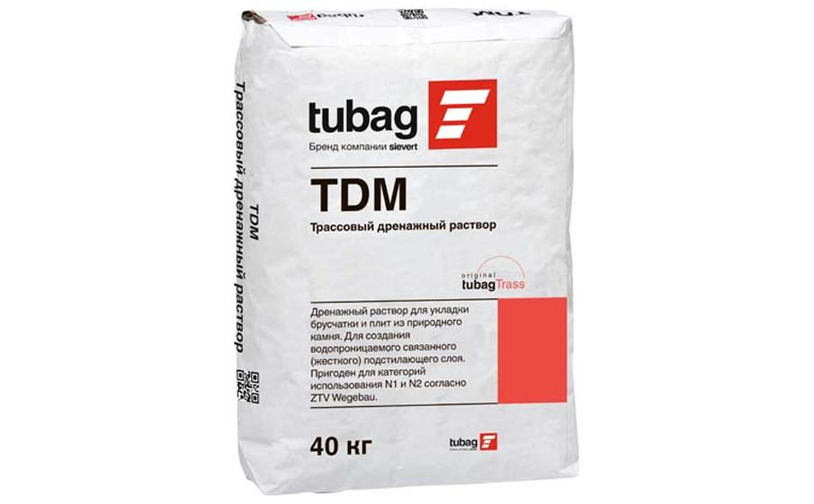 Трассовый дренажный раствор tubag TDM, 40 кг