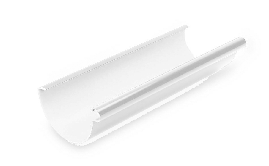Желоб водосточный Galeco для системы PVC D 110/80 мм, RAL 9010, 4 пог. м