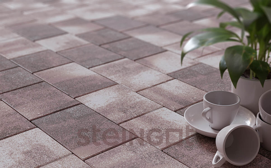 Плитка тротуарная Steingot Color Mix, Новый город, Клифф, толщина 100 мм