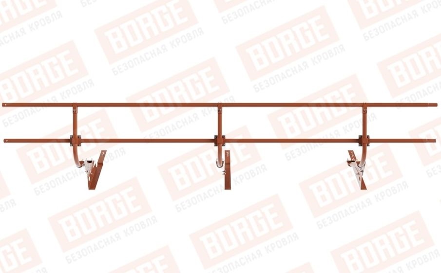 Кровельное ограждение Borge для кровли из композитной черепицы оцинкованное RAL 8004, 300*60 см