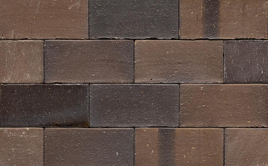 Клинкерная брусчатка Muhr №33A Schwarz-braun, 200*100*40 мм