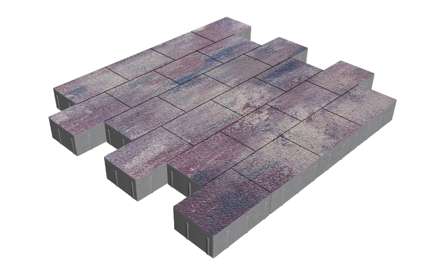 Плитка тротуарная SteinRus Бельпассо Медио Б.10(Б).П.8, Native, Каратау, 225*150*80 мм