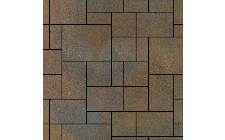 Плитка тротуарная SteinRus, Инсбрук Альпен Б.7.Псм.6, Native, ColorMix Штайнрус, толщина 60 мм