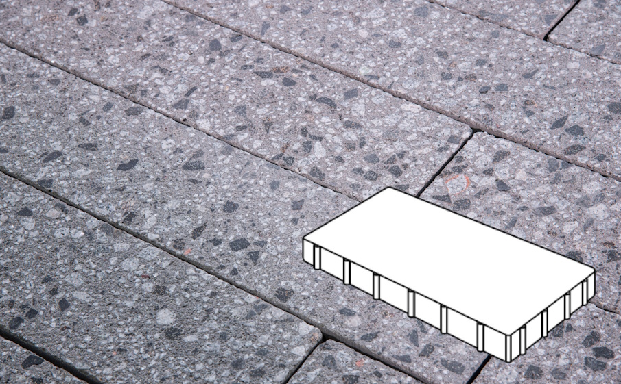 Плитка тротуарная Готика Granite FINERRO, Плита Б.6.П.8, Галенит 600*300*80 мм