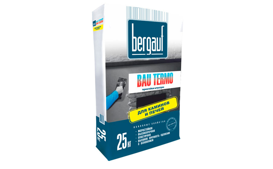 Штукатурка цементная термостойкая Bergauf Bau Termo, 25 кг
