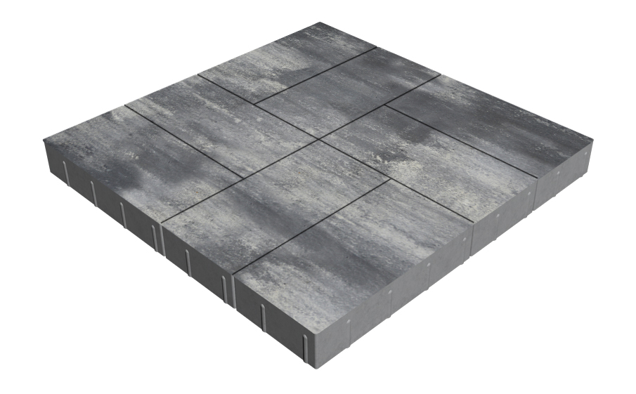 Плитка тротуарная SteinRus Грас Б.4.П.8, гладкая, Актау, 400*200*80 мм