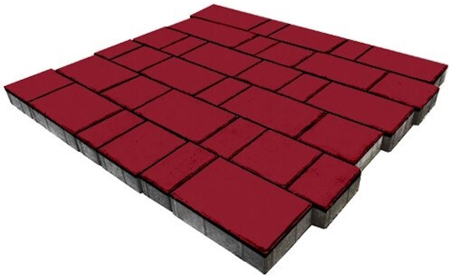 Плитка тротуарная SteinRus Новый город Б.7.Фсм.6, гладкая, винный, толщина 60 мм