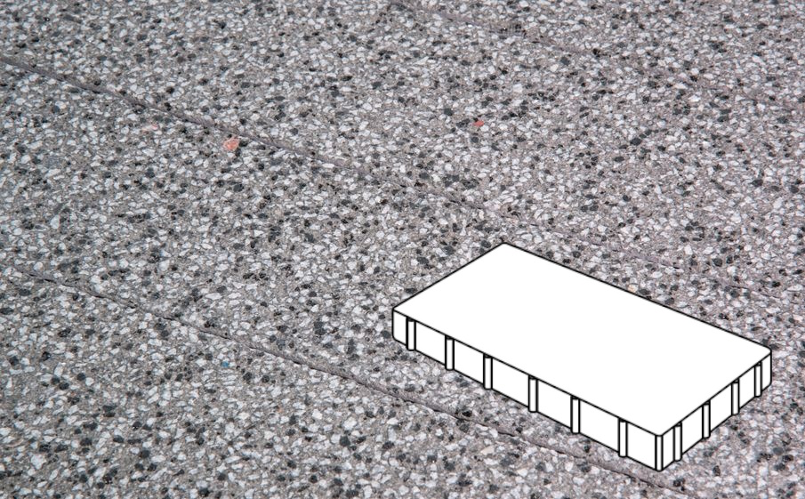 Плитка тротуарная Готика, Granite FINERRO, Плита Б.6.П.10, Белла Уайт, 600*300*100 мм