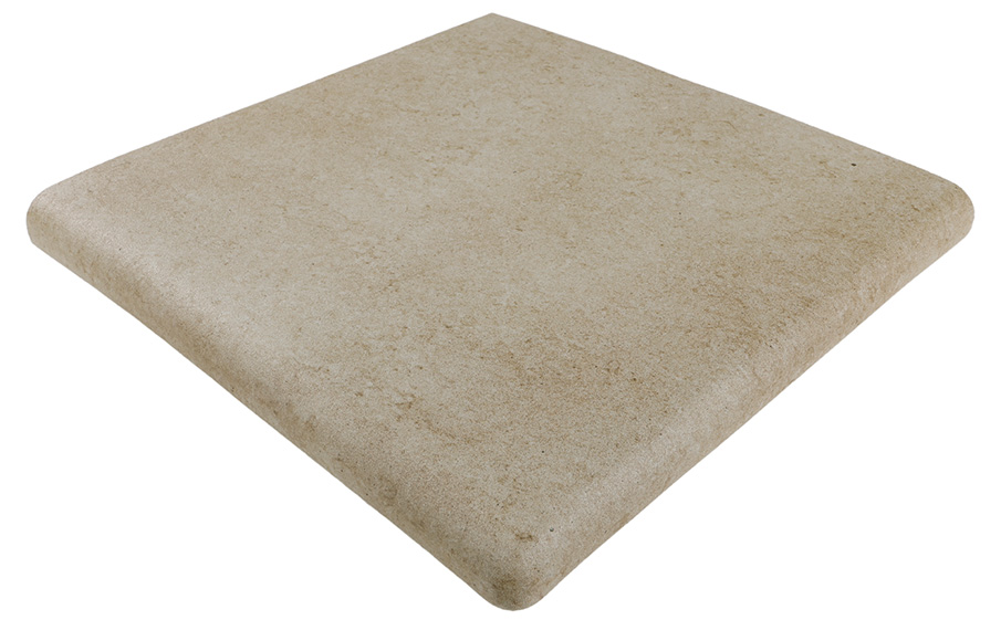 Клинкерная угловая ступень-флорентинер Gres Aragon Capri Beige 330*330*18(53) мм