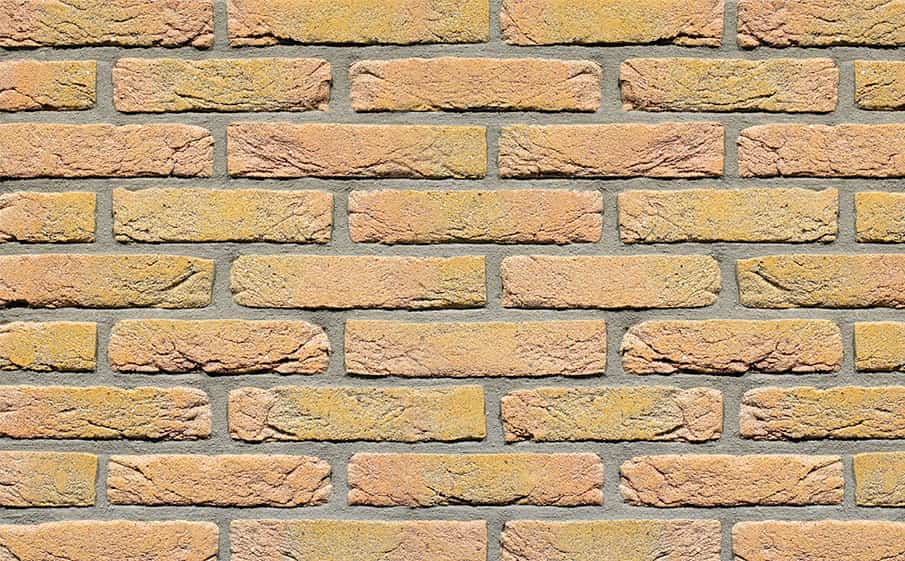Кирпич облицовочный Terca Geel Donker Genuanceerd Zilverzand Handvorm, 210*100*50 мм