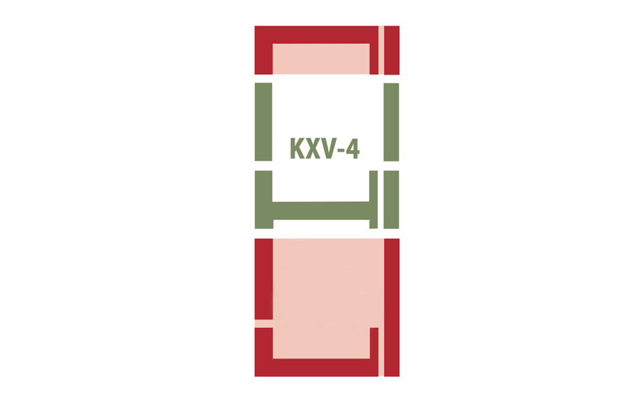 Часть комбинированного оклада FAKRO KXV-4 универсальная, 550*780 мм
