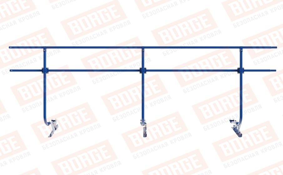 Кровельное ограждение Borge для фальцевой кровли оцинкованное RAL 5005, 300*120 см