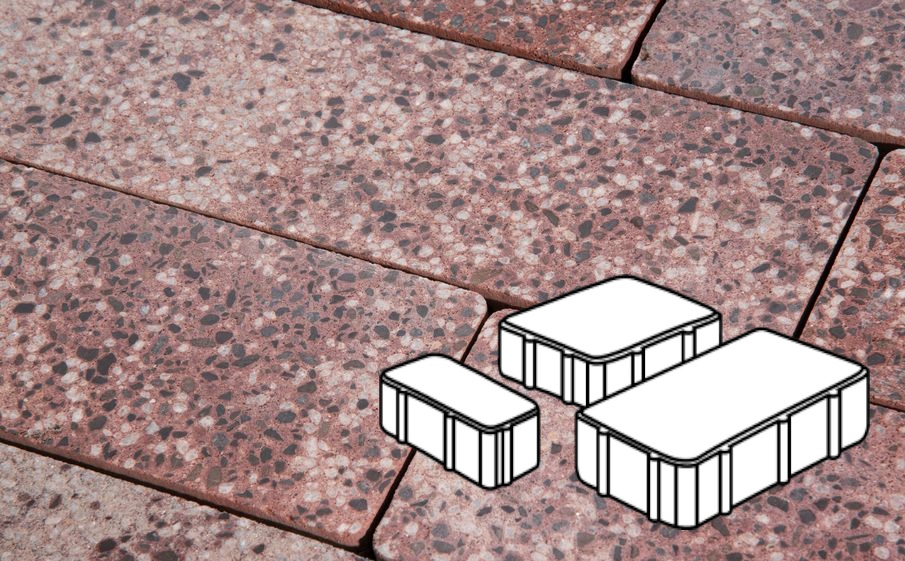 Плитка тротуарная Готика, Granite FINO, Новый Город В.2.Псм.8, Сансет, 260/160/100*160*80 мм