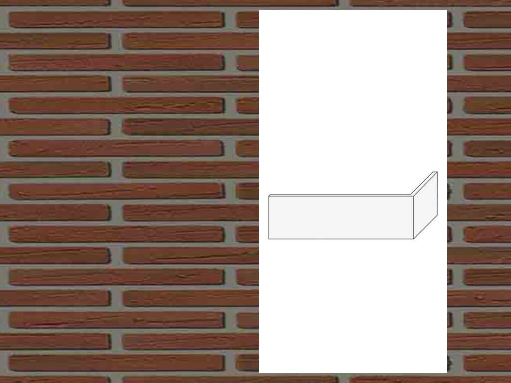 Гибкий кирпич StoCleyer B, угловой элемент 4/4 corner, 71835 коричневый, 580/100*40*4-8 мм 