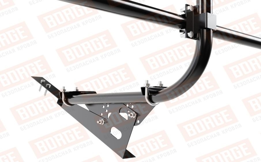 Кровельное ограждение Borge для черепичной кровли оцинкованное RAL 9005, 300*60 см