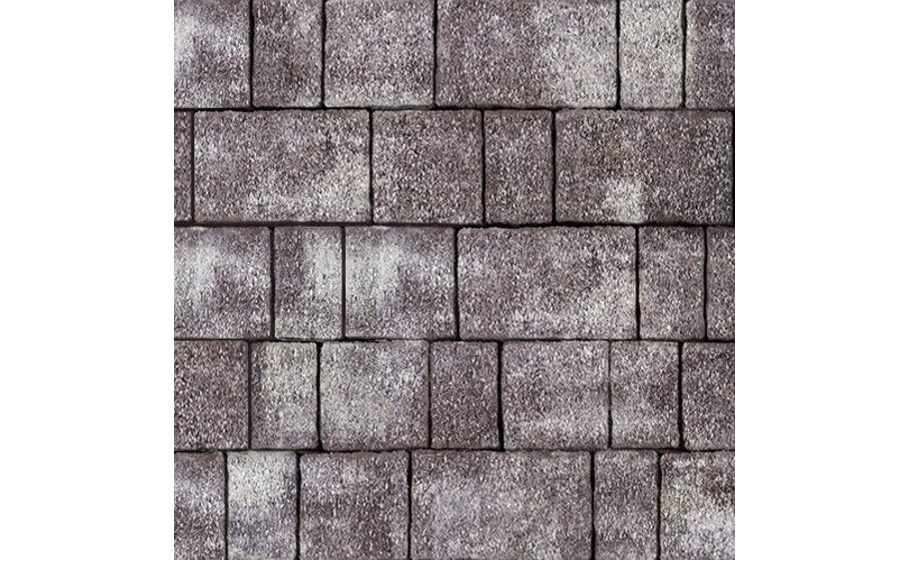 Плитка тротуарная SteinRus Старый город Б.2.Фсм.6, Old-age, ColorMix Браун, толщина 60 мм