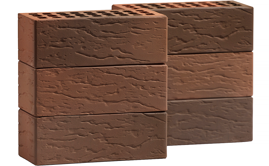 Кирпич облицовочный VOLGABRICK №70 флэш рустированный 250*120*88 мм