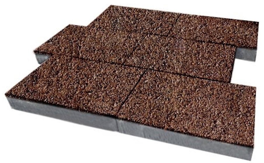 Плитка тротуарная SteinRus Парк Плейс Б.3.П.8 Backwash, Таймыр, 600*300*80 мм